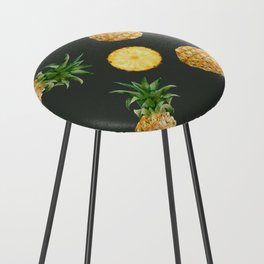 Trendy Summer Pattern with Pineapples Counter Stool