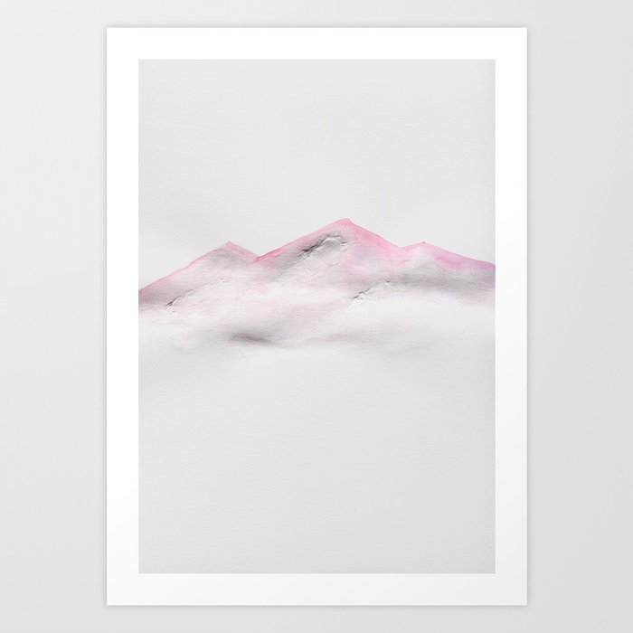 Pink Mountain Art Print