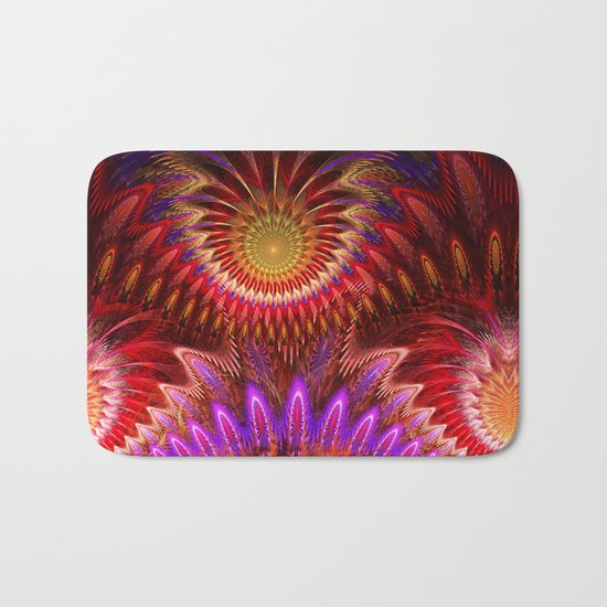 Devious ways, colourful pattern abstract Bath Mat