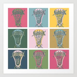 Lacrosse Marylin Blue Art Print