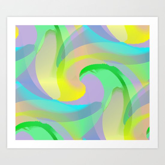 Soft Rainbow Abstract - Painterly Art Print