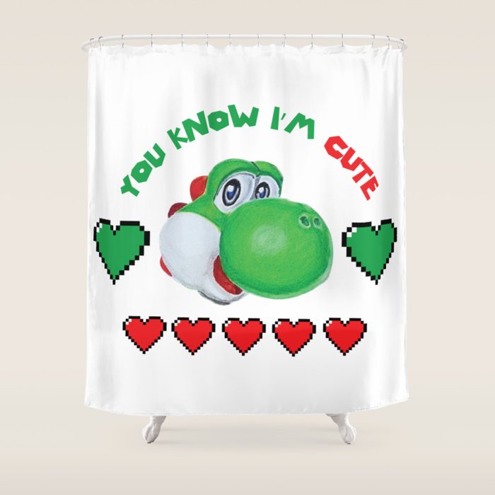 Yoshi You Know I M Cute Shower Curtain By Ibkart Society6
