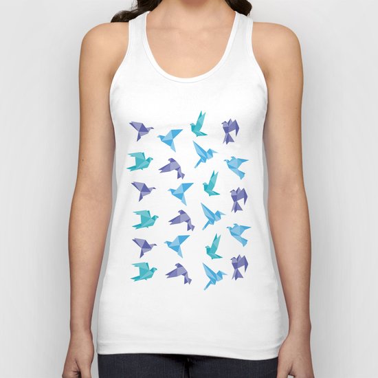 ORIGAMI BIRDS Unisex Tank Top
