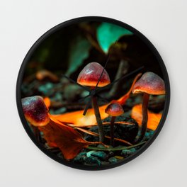 Mushroom Glow Wall Clock