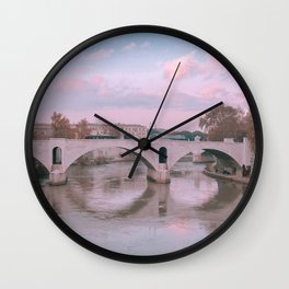 Views from Paris | Seine River | Europe Travel Photography Wall Clock