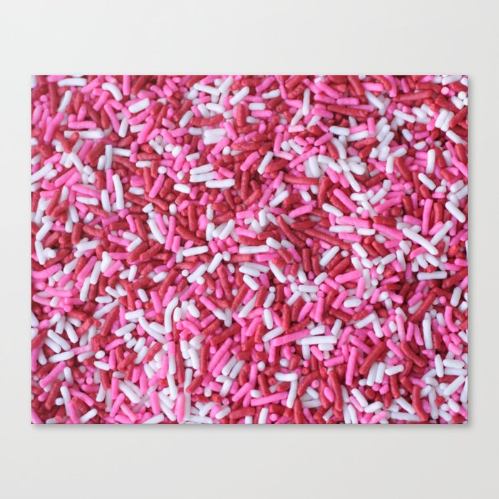 Cute Valentine's Sprinkles | Sugar Candies Canvas Print