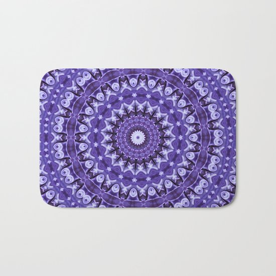 Kaleidoscope Purple Silk Bath Mat