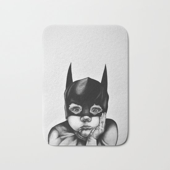 Waiting For a Hero (Bat Boy) Bath Mat