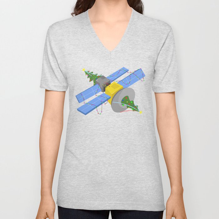 A Christmas in Space V Neck T Shirt
