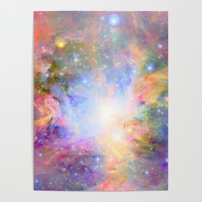 Orion Nebula Colorful Pastel Poster