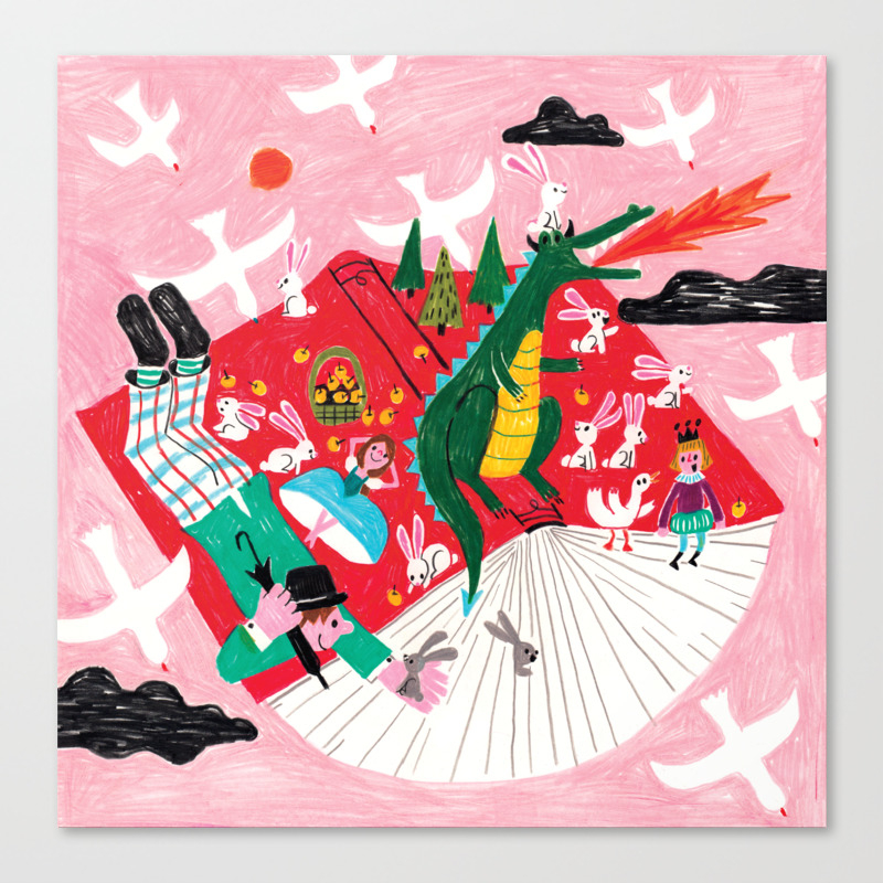 Adventure Out Of A Book Canvas Print By Yunnliu Society6