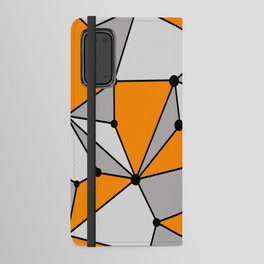 Abstract geometric pattern - orange and gray. Android Wallet Case