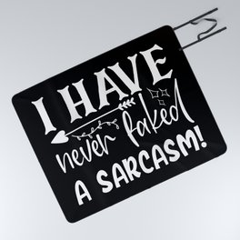 Never Faked A Sarcasm Funny Sarcastic Quote Sassy Picnic Blanket