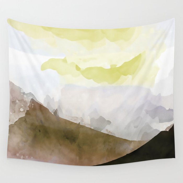 Brown Mountains Wall Tapestry