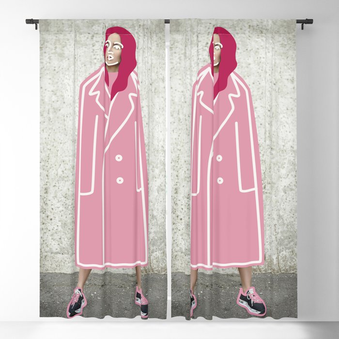 Pink Coat Blackout Curtain
