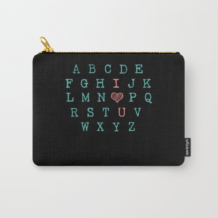 Letters Love Alphabet You Hearts Valentines Day Carry-All Pouch