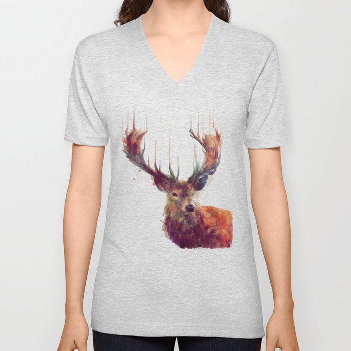 Red Deer // Stag V Neck T Shirt