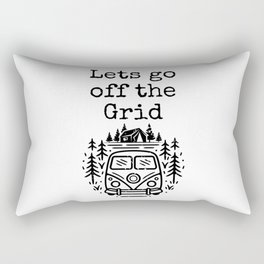 Lets go off the grid Rectangular Pillow