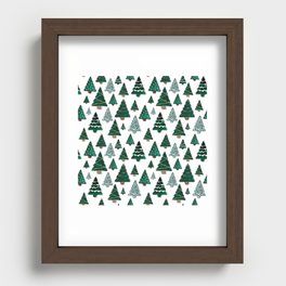 Christmastree_Pattern_simple Recessed Framed Print
