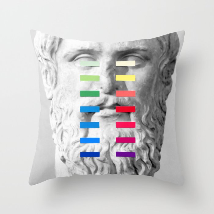 Sculpture With A Spectrum 1 Throw Pillow
