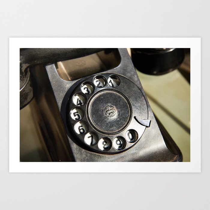 Retro Rotary Dial Telephone Art Print By Ryzhov Society6