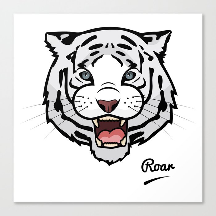 White Tiger  Canvas Print