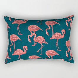 Living coral flamingo pattern  Rectangular Pillow