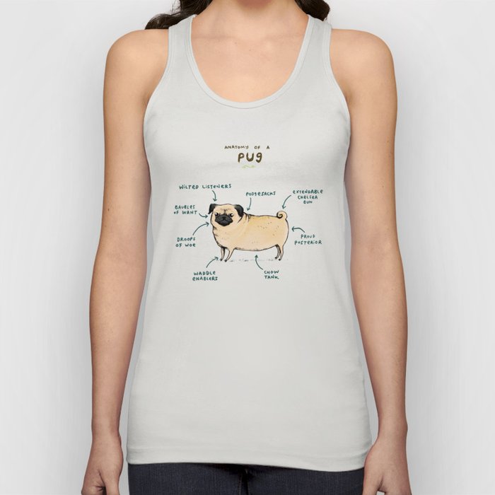 Anatomy of a Pug Unisex Tank Top Anatomy of a Pug Unisex Tank Top