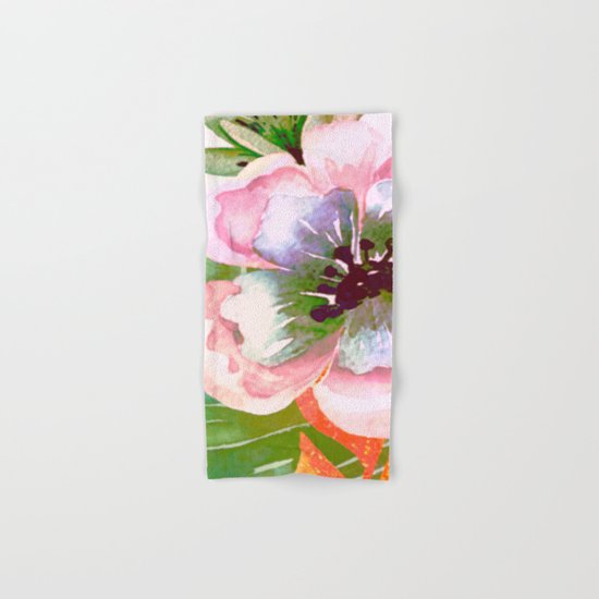 vintage big flower Hand & Bath Towel