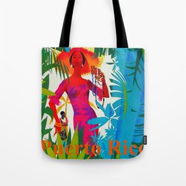 Vintage Caribbean Travel - Puerto Rico Tote Bag