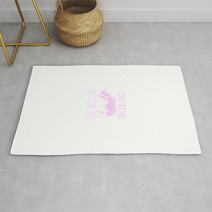 Chubby Unicorns Need Love Too Rhinoceros Rug By Passionloft Society6