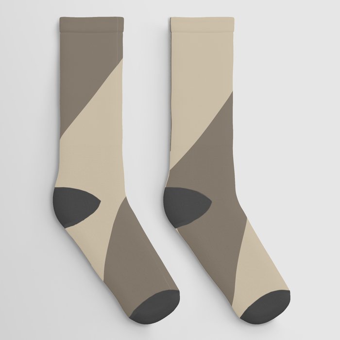 gray colored geometric pattern  Socks