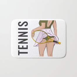 Sexy tennis Bath Mat | Ass, Bikini, Nudity, Panties, Posing, Temptation, Seduction, Booty, Hot, Yolo 