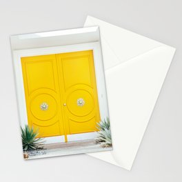 Palm Springs Yellow Door - Midcentury Modern Stationery Card