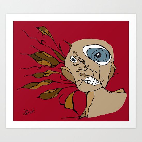 Frazzled Hag (color) Art Print