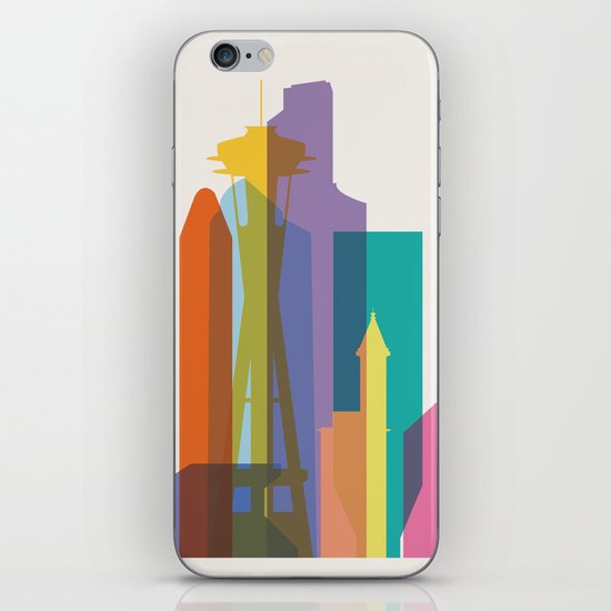 Shapes of Seattle accurate to scale iPhone & iPod Skin
