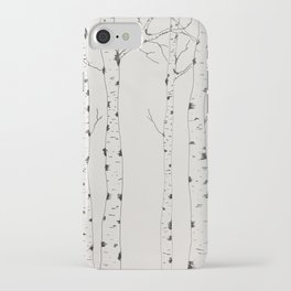 Birches in space iPhone Case