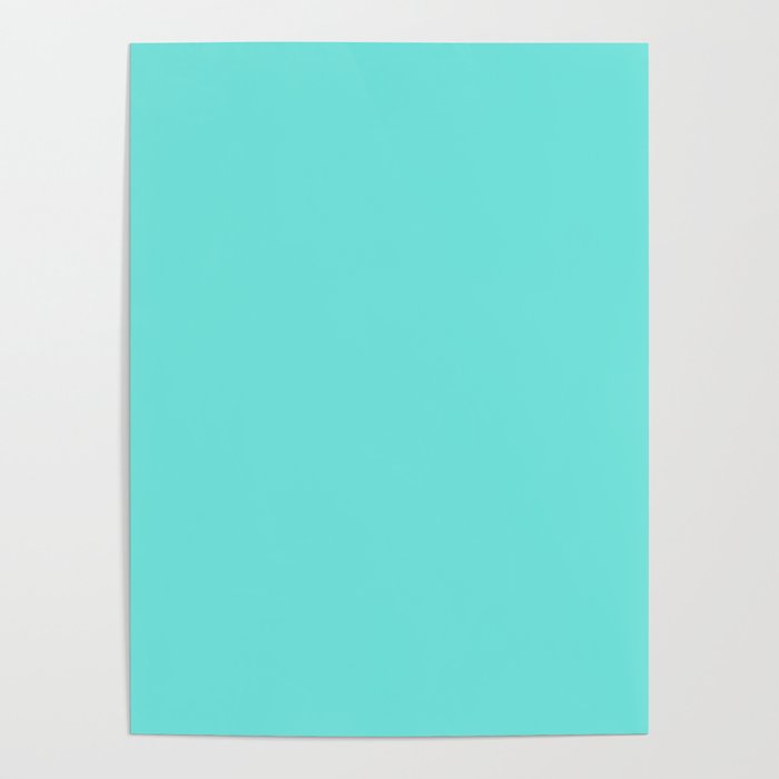 Turquoise Blue Poster