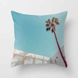 Palm Tree in Palm Springs, Mid Century Modern Photo Throw Pillow
