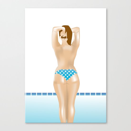 By the pool Canvas Print