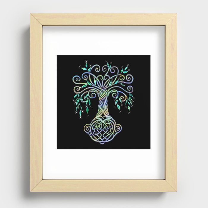 Celtic Tree of Life Multi Colored Recessed Framed Print