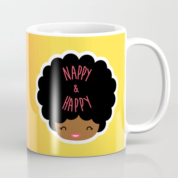 Nappy and Happy Afro Hair Coffee Mug