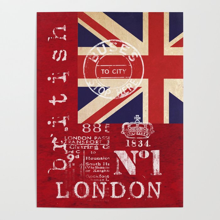 Union Jack Great Britain Flag Poster