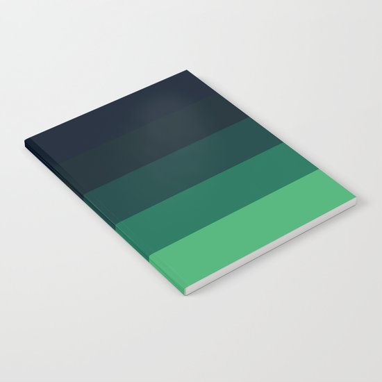 Forest Green Stripes Notebook