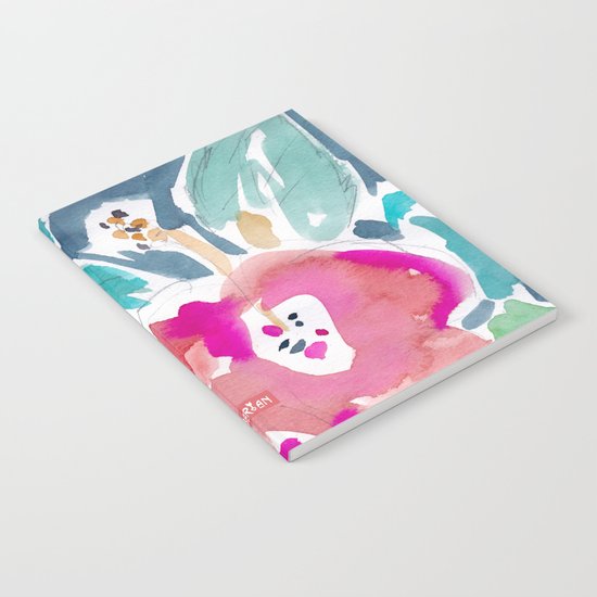 Peach Hibiscus Notebook