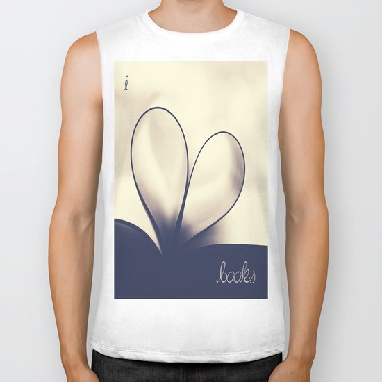 I Heart Books Biker Tank