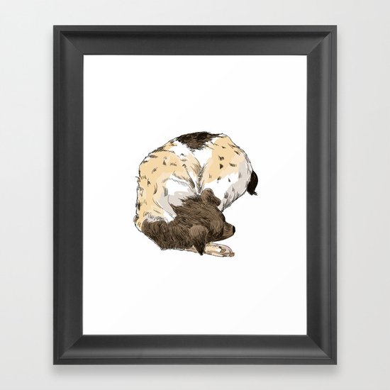 Sleeping Dog #002 Framed Art Print