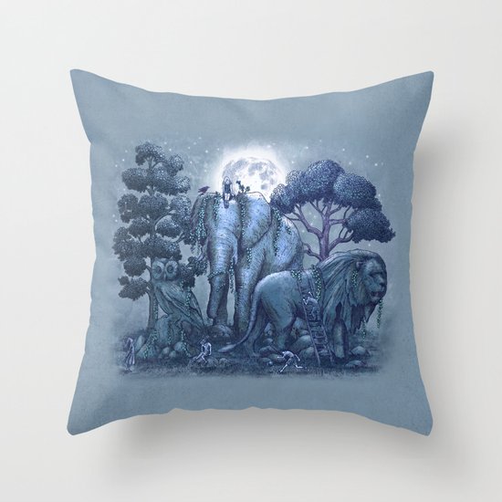 Stone Garden Throw Pillow
