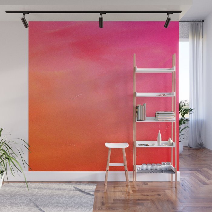 PinkOrange Gradient Wall Mural