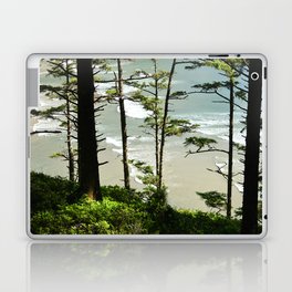 Forest Silhouette Beach Oregon Coast Landscape Ocean Nature Pacific Northwest Laptop Skin